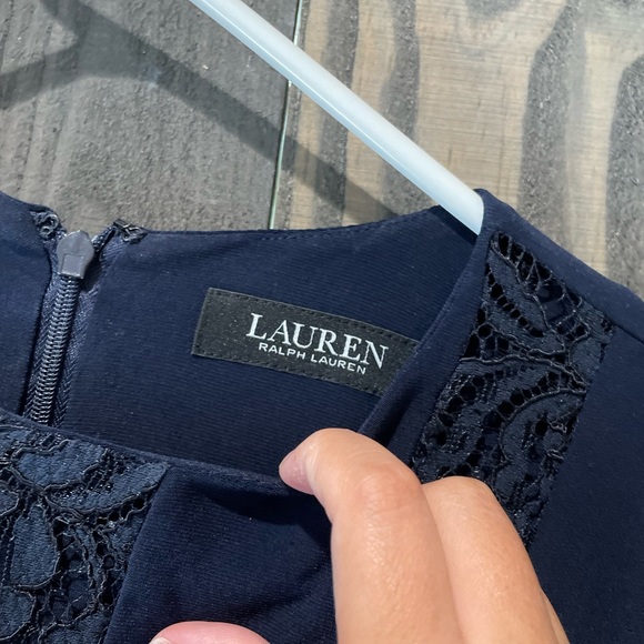Lauren by Ralph Lauren Blue Lace Dress - Picture 3 of 6